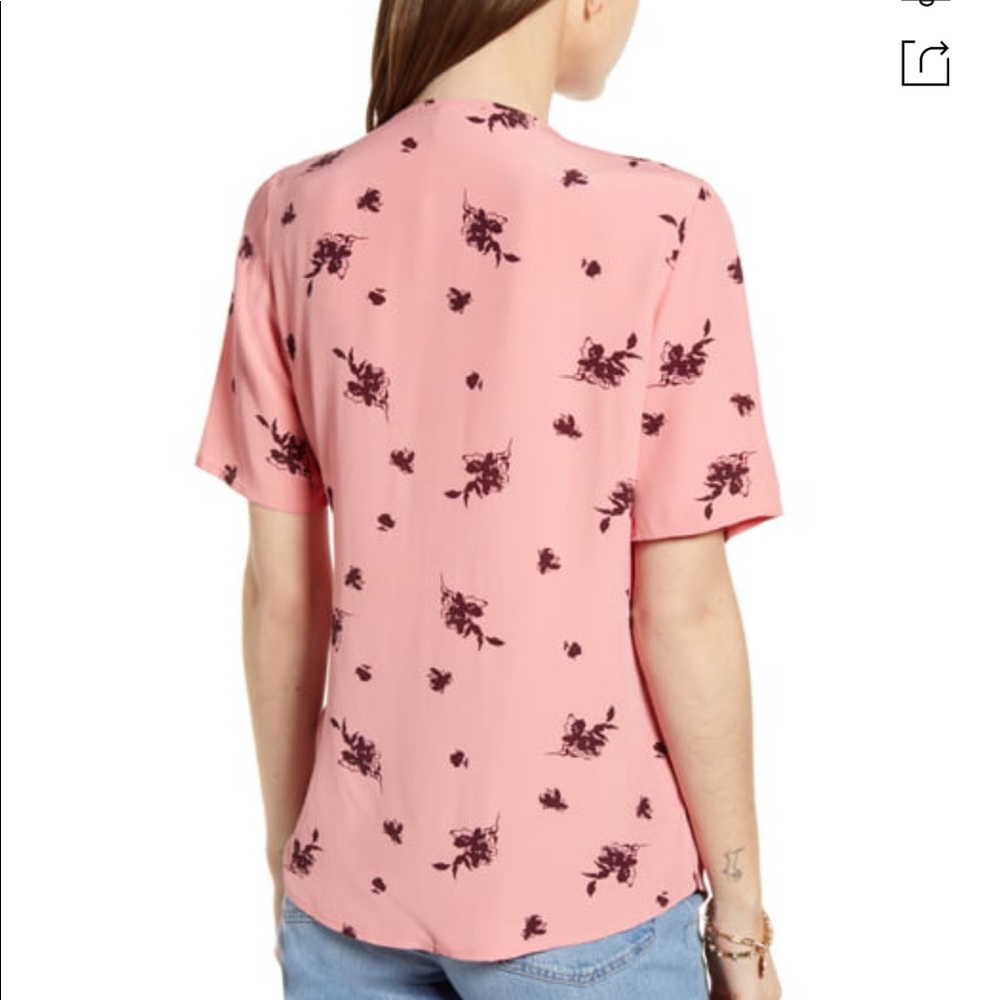 Something Navy Floral Button Down Top - image 2